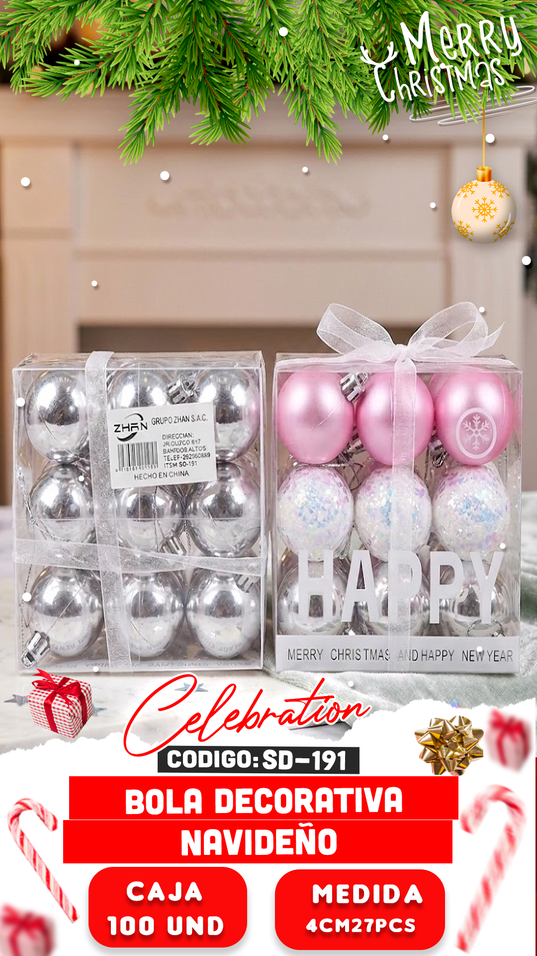 BOLA DECORATIVA NAVIDEÑO