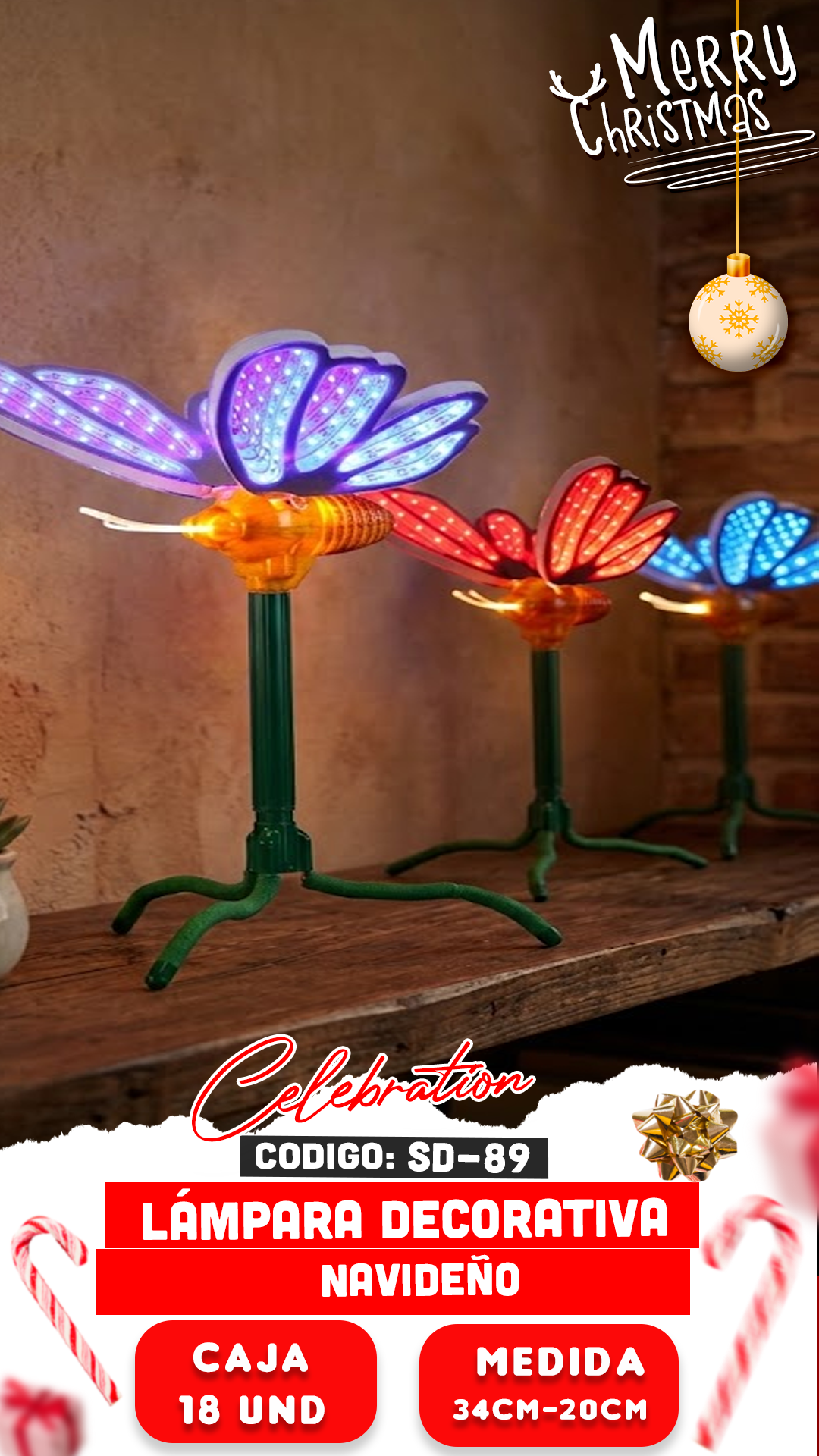 LÁMPARA DECORATIVA MARIPOSA